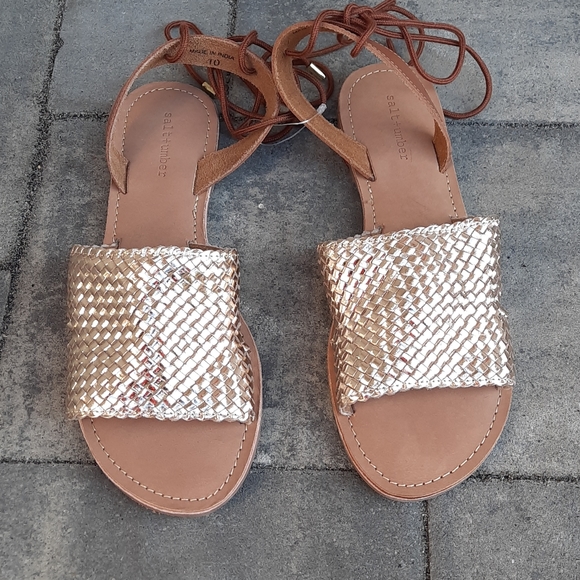 Anthropologie Shoes - Salt and Umber Lace Up Sandals